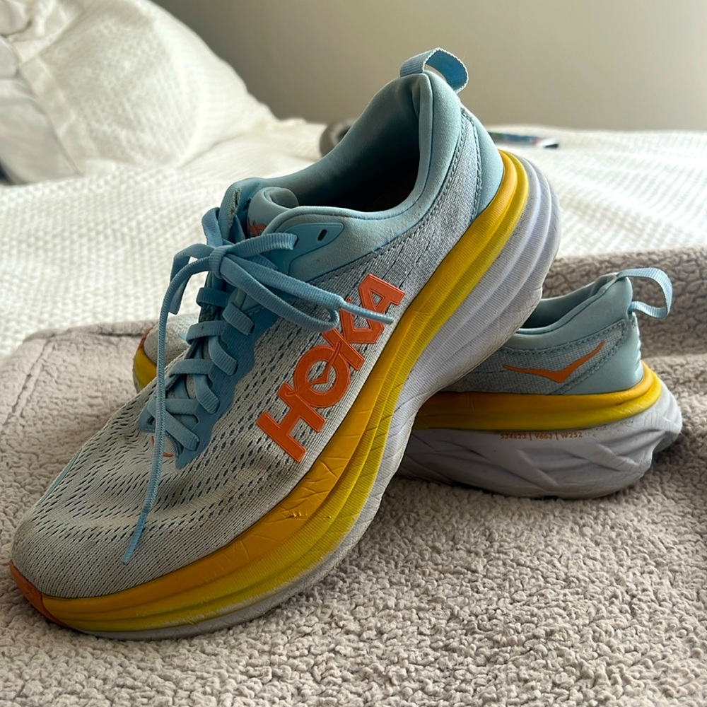 Light blue hoka Bondi eight